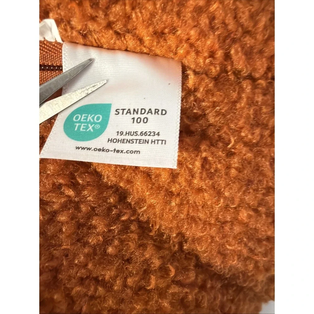Brentwood Originals Halloween Faux Fur Orange Pumpkin Shaped 13x13
